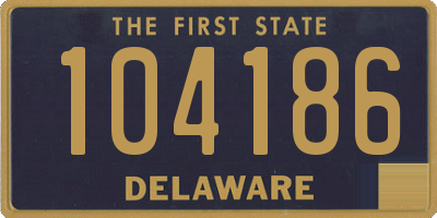 DE license plate 104186