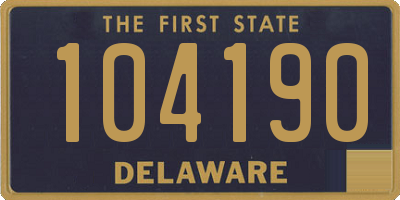 DE license plate 104190