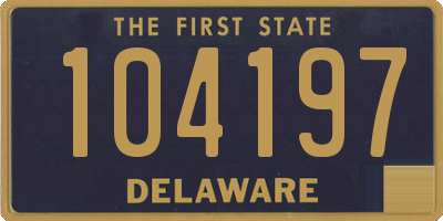 DE license plate 104197