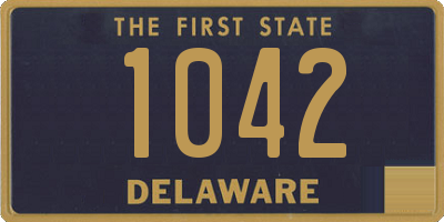 DE license plate 1042