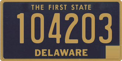 DE license plate 104203