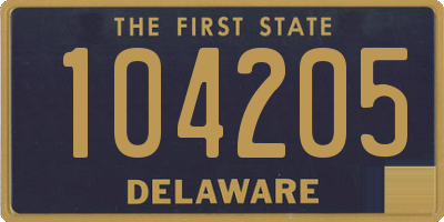 DE license plate 104205