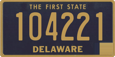 DE license plate 104221