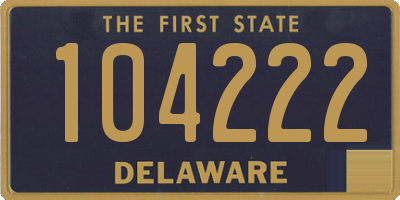 DE license plate 104222