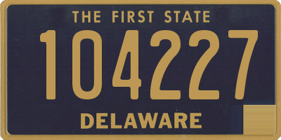 DE license plate 104227