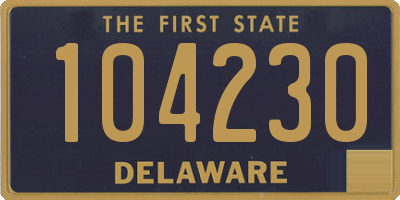 DE license plate 104230