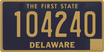 DE license plate 104240