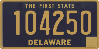 DE license plate 104250