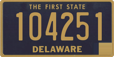 DE license plate 104251