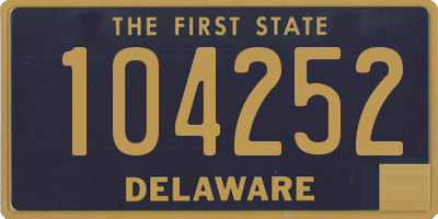 DE license plate 104252