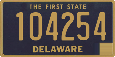 DE license plate 104254