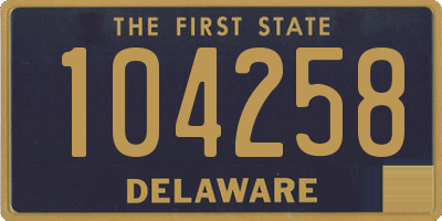 DE license plate 104258