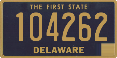 DE license plate 104262