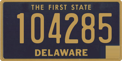 DE license plate 104285