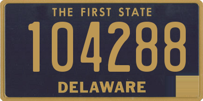 DE license plate 104288