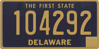 DE license plate 104292