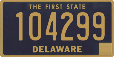 DE license plate 104299