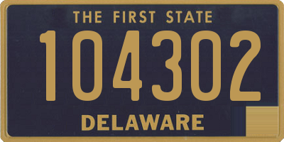 DE license plate 104302