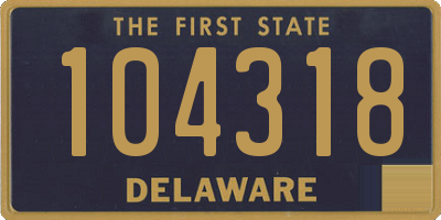 DE license plate 104318