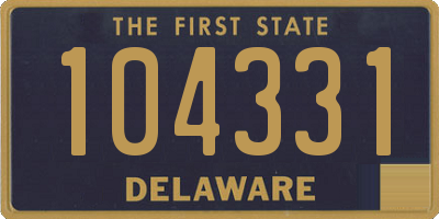 DE license plate 104331