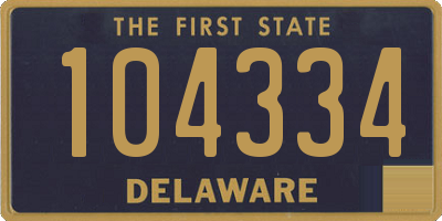 DE license plate 104334