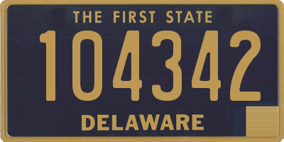 DE license plate 104342