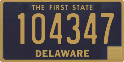 DE license plate 104347