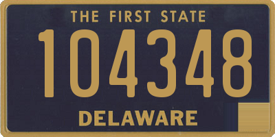 DE license plate 104348