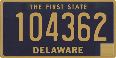 DE license plate 104362