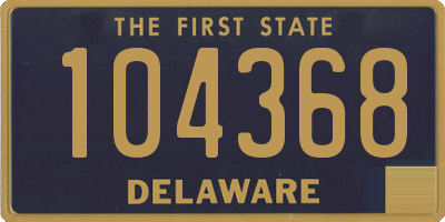 DE license plate 104368