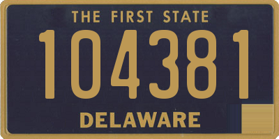 DE license plate 104381