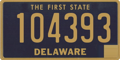 DE license plate 104393