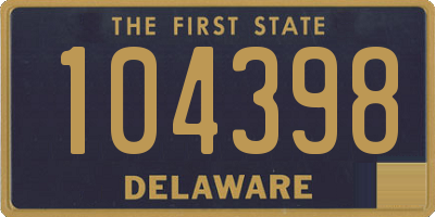 DE license plate 104398