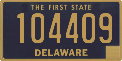 DE license plate 104409