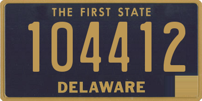 DE license plate 104412