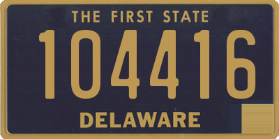 DE license plate 104416