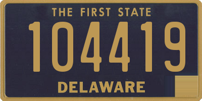 DE license plate 104419