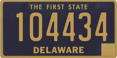 DE license plate 104434