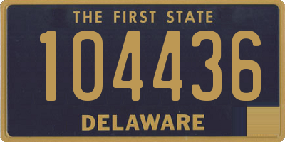 DE license plate 104436