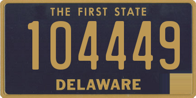 DE license plate 104449