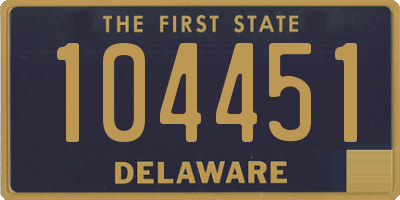 DE license plate 104451