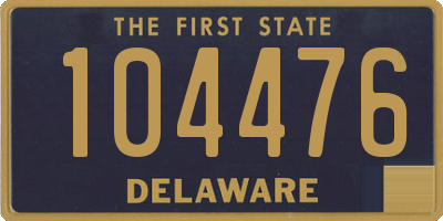 DE license plate 104476