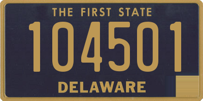 DE license plate 104501