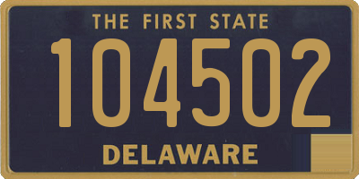 DE license plate 104502