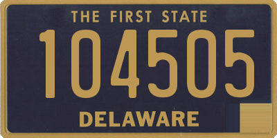 DE license plate 104505