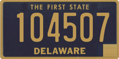 DE license plate 104507