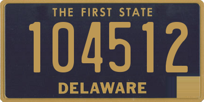 DE license plate 104512