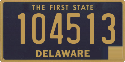 DE license plate 104513