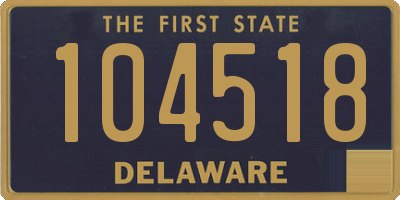 DE license plate 104518