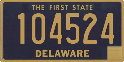 DE license plate 104524